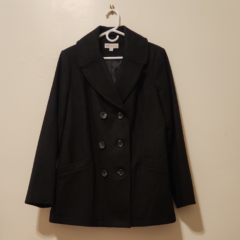 Merona Classic Black Pea Coat